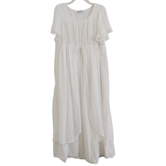 April Cornell Bronte Nighty Nightgown Like New Size XS Cotton Pajamas White - Picture 4 of 13